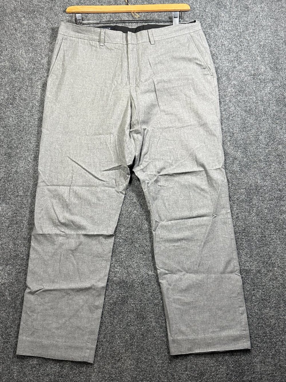 J Crew Pants Mens 34 Bedford Dress Pant Gray Cotton Flat Front Pockets Straight